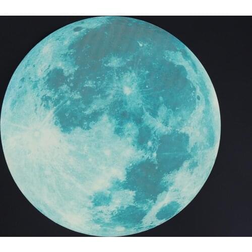 5cm Luminous Moon Earth Cartoon DIY 3D Wall Stickers for Kids Room Bedroom Wall Sticker Living Room Home Decor