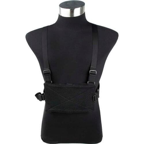 TMC New Lightweight Black Tactical Vest Foldable Light Loop Chest Rig Chest Hanging