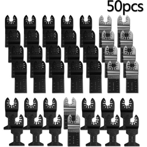 50 pcs Universal Oscillating Multi Tool Saw Blade Professional Metal Wood Cutting Quick Release Saw Blade Power Tool Accessories