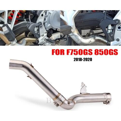 Motorcycle Exhaust Slip-On Middle Link Pipe For BMW F650GS F750GS F850GS Adventure 2018 2019 2020
