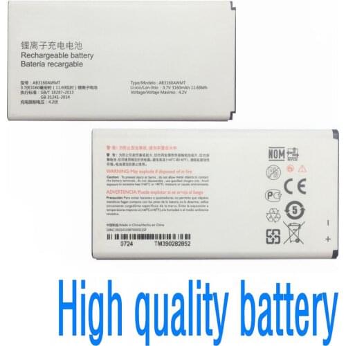 High quality Replacement Battery Authentic 3160mAh for Philips E570 E571/ XENIUM CTE570 CTE57 Smart Mobile Phone AB3160AWMT