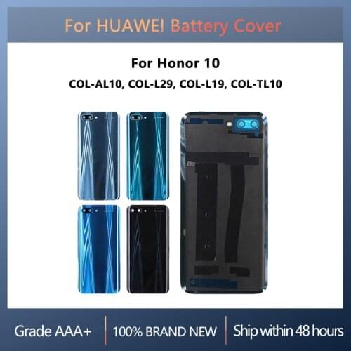 Back Battery Cover Door For HUAWEI Honor 10 COL-AL10 COL-L29 COL-L19 With repair parts,For Honor 10 Housing Rear Replacement
