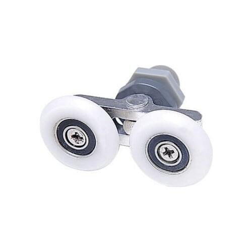 1pcs 19/23/25/27mm glass sliding door Swinging Double wheel Pulley Bearing Rollers Runners Wheels For Shower Cabin Accessories