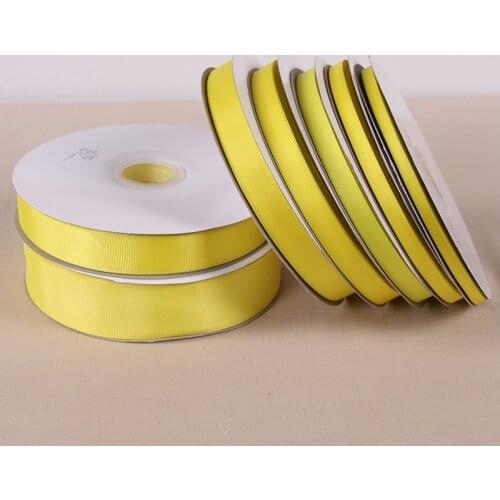 10 Yards Free shipping yellow color solid color grosgrain ribbon