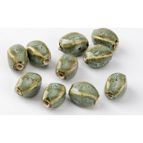 16# 20pcs Screwy Rhombus Shape Quality Ceramic beads handmade Promotion China Ceramics beads #A526B