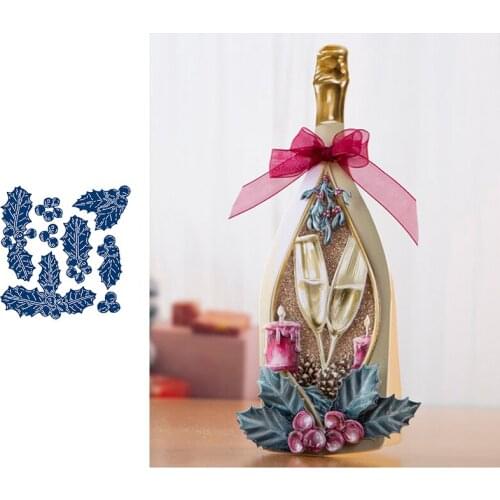 3D Winter Holly Christmas Metal Cutting Dies Stencils for DIY Scrapbooking Paper Cards Crafts Embossing Diy New 2019 Die Cutter