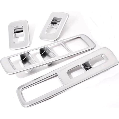 4Pcs/set Chrome Car Interior Door Armrest Window Lift Button Switch Frame Trim Styling For Lexus RX200t 450h LHD 2016