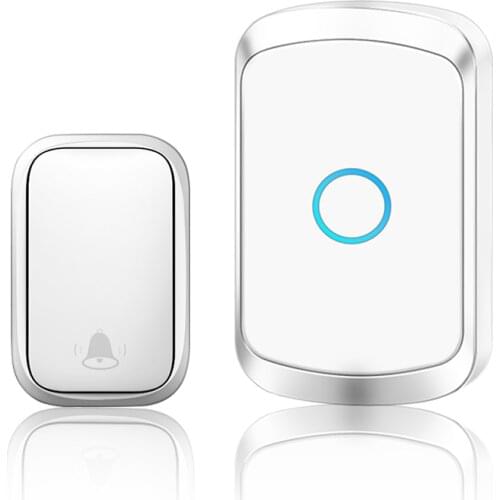 CACAZI Self-powered Waterproof Wireless Doorbell with No Battery US EU UK Plug 60 Chime Intelligent Home Doorbell Ringbell 220V