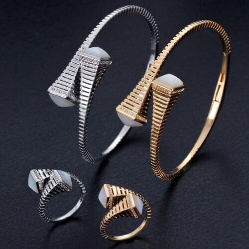 BrideTalk 4pcs Waterdrop Jewelry Sets For Women Wedding Party Cubic Zircon High end Craft Dubai Bridal Jewelry Set