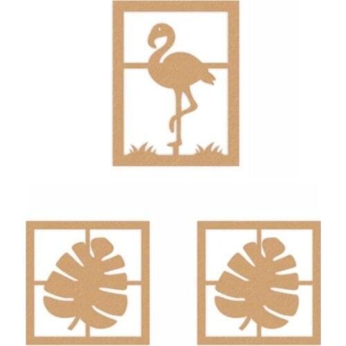 Hobby Wood Mdf Flamingolu 3'lü Set paintable decorative objects декоративные предметы под роспись