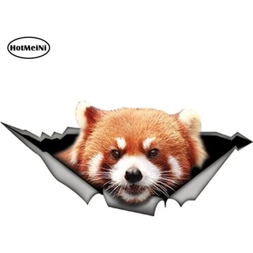 HotMeiNi 15cm x 6cm Red Panda Car Sticker Funny Panda Decal Creative Modified Waterproof 3D Car Styling Animal Stickers