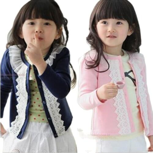 Baby Child Sweater Shawl Cardigan Casual Solid Knit Long Sleeve Jacket Girls Clothing Cape Coat Spring