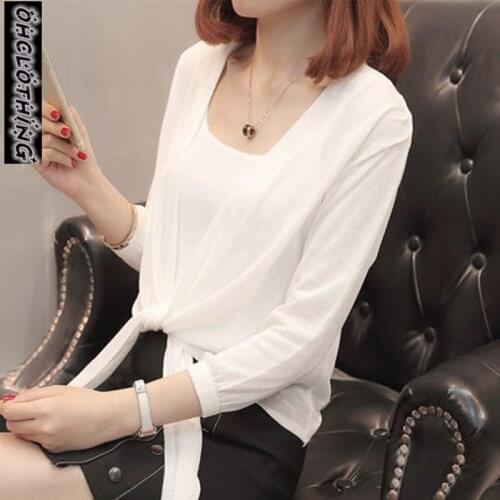 Ice silk knitted summer sunscreen jacket 2020 new style cardigan jacket, summer thin sunscreen jacket and short shawl