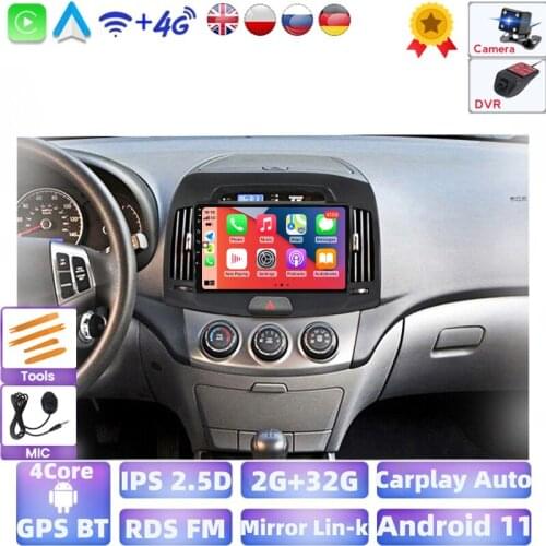Android 4Core Car Radio Multimedia Video Player Navigation GPS WiFi 2din For Hyundai Elantra HD 2006 2007 2008 2009 2010 2011