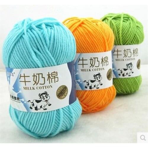 Milk Cotton Knitting Yarn 50g/ball High Quality Warm DIY Milk Cotton Yarn Baby Wool Yarn Knitting Hat And Scarf Line
