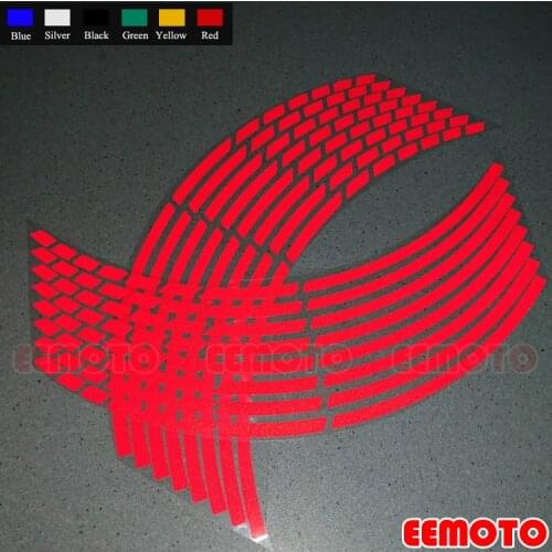 16X 17"18"Wheel Rims Tire Stickers For Motorcycle Car Reflective Stripes Motorbike Decals For BMW Honda Yamaha Kawasaki Suzuki