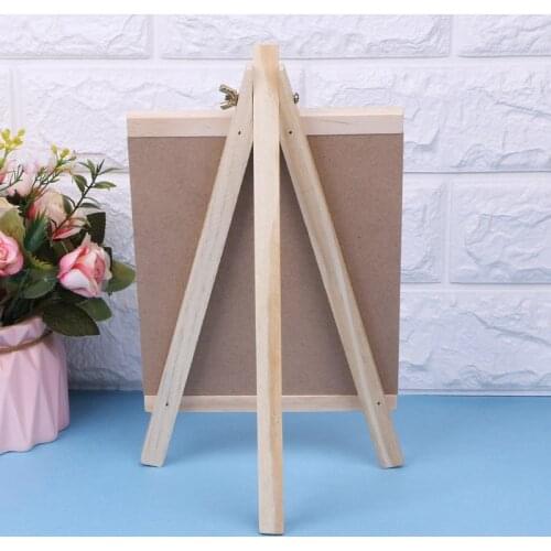 Desktop Message Blackboard Easel Chalkboard Kids Wood Writing Boards Collapsible B85B