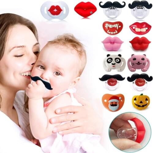 Food Grade Silicone Funny Baby Pacifiers Nipple Teethers Toddler Pacifier Orthodontic Soothers Teat Baby Pacifier Gift 54/colors