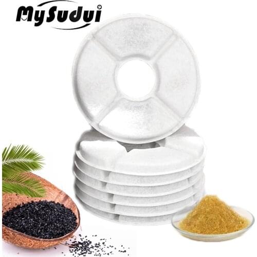 Replaced Activated Carbon Cat Water Fountain Filter A Water For Cat Drinking Automatic Led Light Round Flowers Fountain Feeder