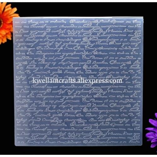 Large Size Letters Plastic Embossing Folder For Scrapbook DIY Album Card Tool Plastic Template 19.8x19.8cm KW7102323