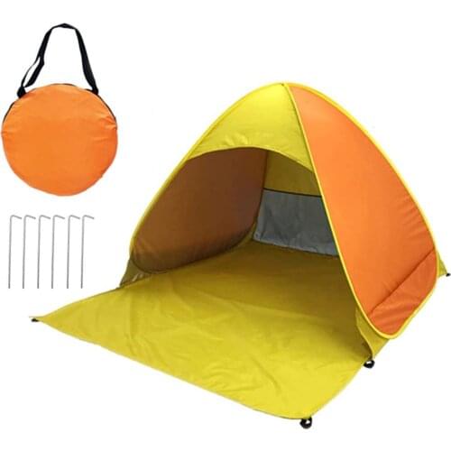 Beach Tent Pop Up Portable Waterproof UV Sun Shelter Tent With Pegs & Storage Bag For Outdoor Camping Hiking Picnic Park