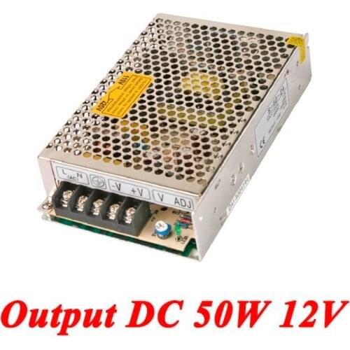 S-50-12 50W 12V 4A Single Output ac-dc switching power supply for Led Strip,voltage converter 110v/220v to 12v,led driver