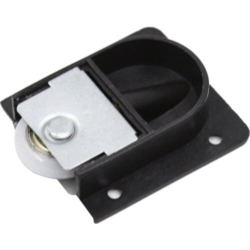 Home Wardrobe Sliding Door Pulley Black Sliding Door Wheel Cabinet Pulley Hanging Wheel Wardrobe Furniture Hardware Door Rollers