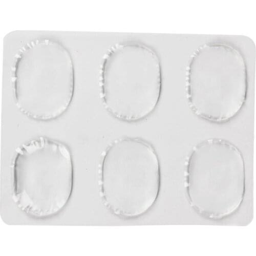 6pcs/set Drum Mute Pad Transparent Silicone Jazz Snare Drum Muffler Musical Instrument Accessories