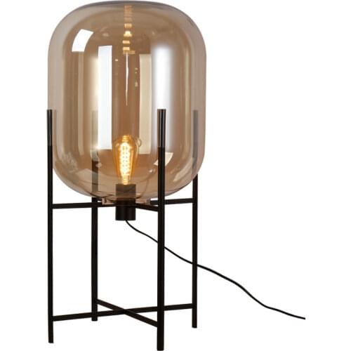 Nordic Vintage Wax Gourd Stained Glass Table Lamp Bedroom Beside Lamp Study Room LED Home Decor Office Business Lights E27 Bulb