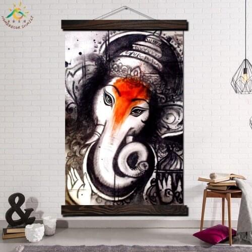 Elepahnt Lord God Single Modern Wall Art Print Pop Art Picture And Poster Frame Hanging Scroll Canvas Painting Home Decoration