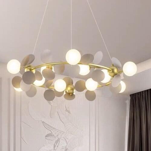 Style creative atmosphere wreath living room led chandelier art multicolor diningroom master bedroom bar hanging lamps