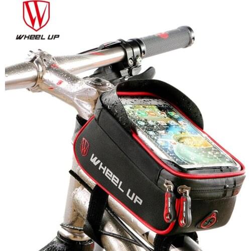 Waterproof Bicycle Bike Bag Cycling Frame Front Top Tube Saddle Package Reflective Touch Screen for 6'' Phone MTB Mountain Road