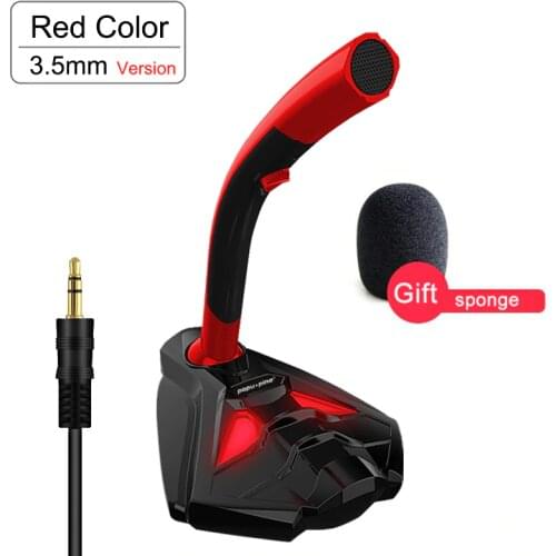 Popu Pine Mini 3.5mm Studio Vocal Record 360 Omnidirectional Gaming Microphone For PC Computer Desktop