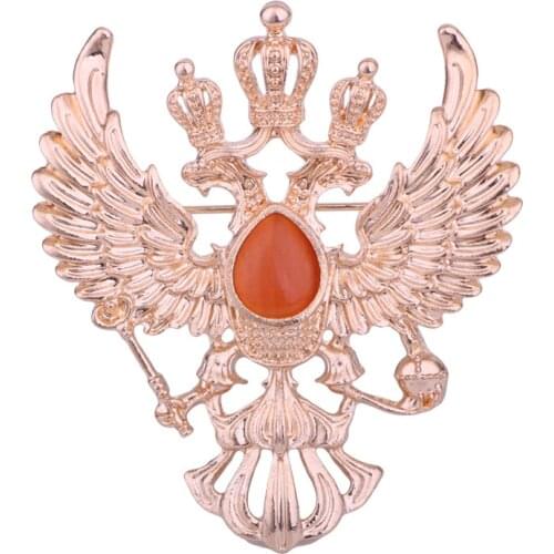 High-end Metal Wing Brooch Pins Crown Eagle Badge Mens Suit Shirt Lapel Pin Fashion Jewelry Gifts for Women Accessories