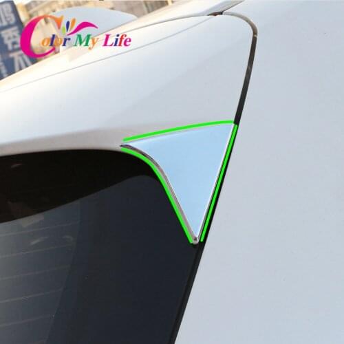 Car Rear Tail Cover for Honda HR-V 2014 2015 ABS Chrome Car Rear Side Window Spoiler Trim Sticker for HRV Vezel 2016 2017 2018