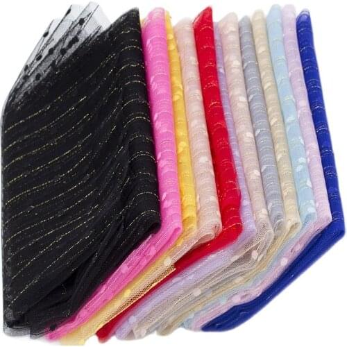 3MM stars fabric wedding decoration fabric / sequin chiffon material / gauze stage decoration / background fabric