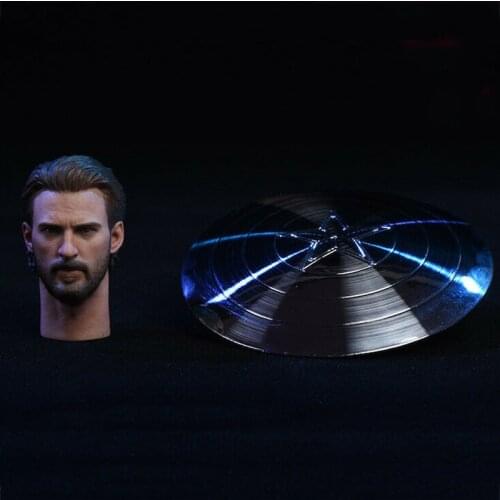 1/6 Chris Evans America Team 6.0 Head Sculpt Head Carving With Metal Shield For 12 Inch Action Figure Body In Stock
