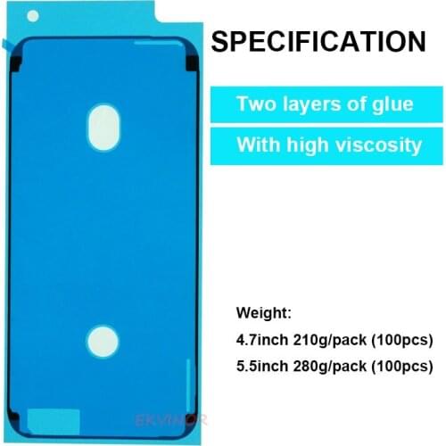100pcs High Quality Frame Adhesive Glue Tape Sticker for Iphone 6 6s 7 8 11 12 Plus Mini X XS XR Max LCD Waterproof Sealant