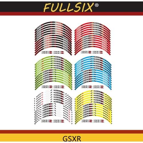 12 X Thick Edge Outer Rim Sticker Stripe Wheel Decals FIT all SUZUKI GSXR 250 400 600 1000 750 GSXR1000R GSXR1000 GSXR600 750