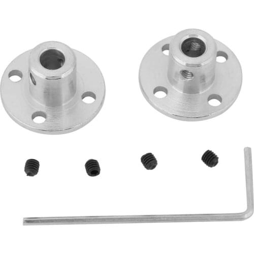 2Pcs Rigidity M3 Rigid Flange Coupling Motor Shaft Coupler Motor Connector I.D 5mm O.D 10mm Flange Coupler Motor Connector