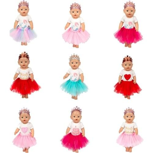 3 pcs In 1,New Doll Dress Fit For 43cm Dolls 17inch Reborn Babies Doll Clothes