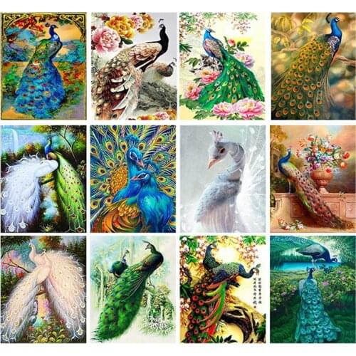 5D DIY Diamond Painting Animal Diamond Mosaic Cross Stitch Full Square Diamond Embroidery Peacock Home Decor gift
