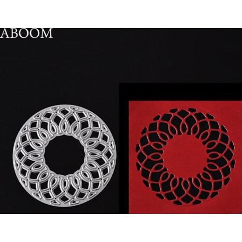 ABOOM 1PC 7cm Circle Frame Customized New Scrapbooking DIY Carbon Sharp Metal Steel Cutting Dies Book Photo Album Art Card Mold
