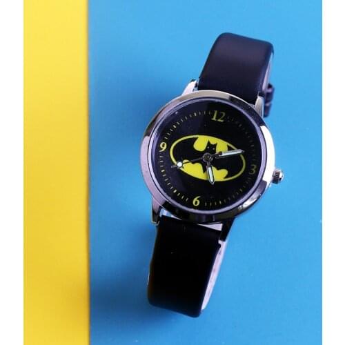 New Super Hero Leather Children Watches For Boys Cartoon Kids Watch Wristwatch Quartz relogio infantil Montre Enfant