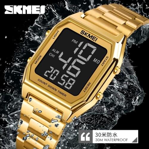 SKMEI 2Time Watches Electronic Mens Watches Top Brand Luxury Male Clock Waterproof LED Digital Watch Relogio Masculino