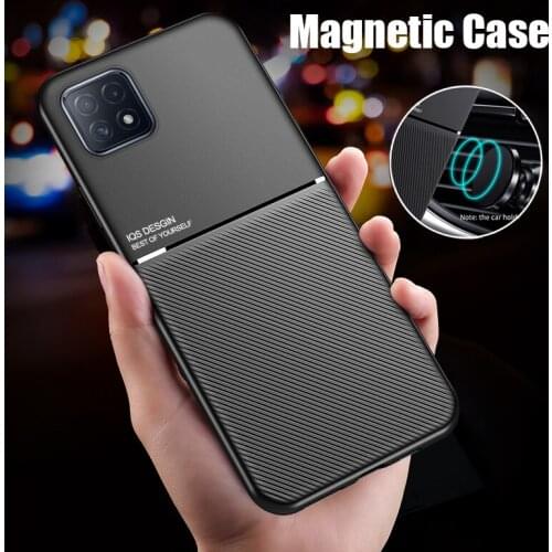 Phone Case For OPPO Reno 4 Realme V5 X50 X2 C11 Q 5 6 Pro Magnetic Car Plate Cover For OPPO Find X2 Pro A72 Luxury Leather Cases