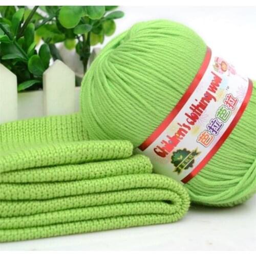 Baby Wool Milk Cotton Crochet Thread Baby and Children Silk Protein Woolen Thread Skin Care Velvet 80% Anti-pilling Fiber 20
