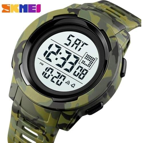 Mens Digital Watch Original Brand SKMEI Electronic Watches Luxuey Countdown 2 Time Waterproof Clock Sport Watches montre homme