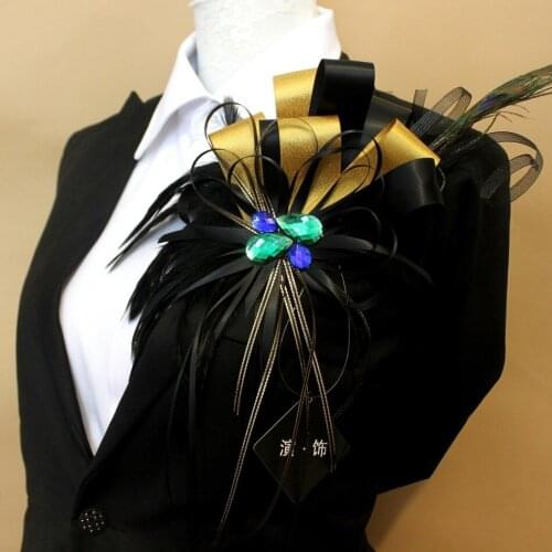 Hand made epaulette high quality Retro shoulder brooch epaulet/epaulettes spikes/escapulario blazer accessories Host decoration