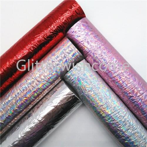 Glitterwishcome 21X29CM A4 Size Vinyl For Bows Iridescent Embossed SyntheticLeather Faux Leather Sheets for Bows, GM568A